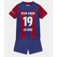 Barcelona Vitor Roque #19 Replica Home Minikit 2023-24 Short Sleeve (+ pants)